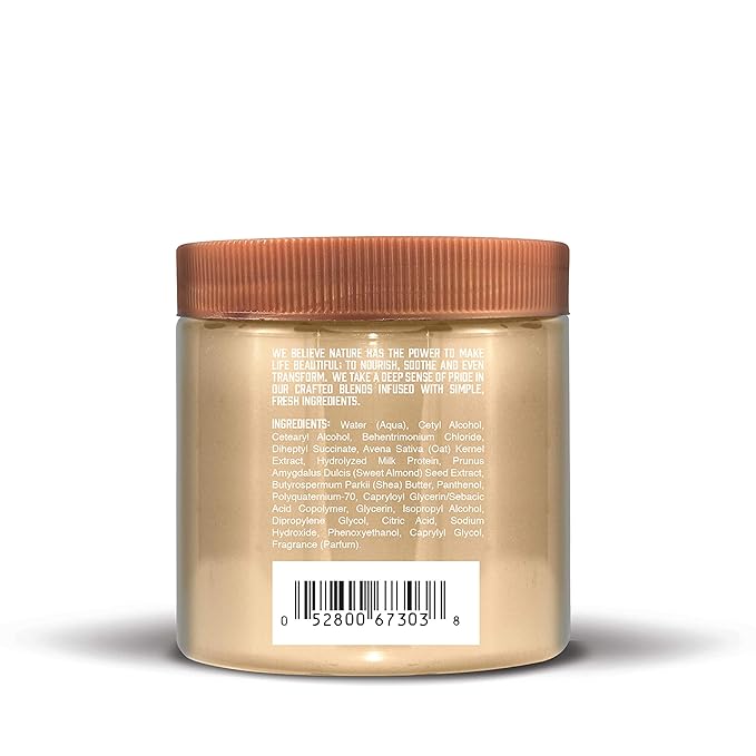 Aveeno Farm-Fresh Oat Milk Overnight Hair Mask - Hydrating Treatment with Oat Extract & Almond Milk for Dry, Damaged, Color-Treated Hair