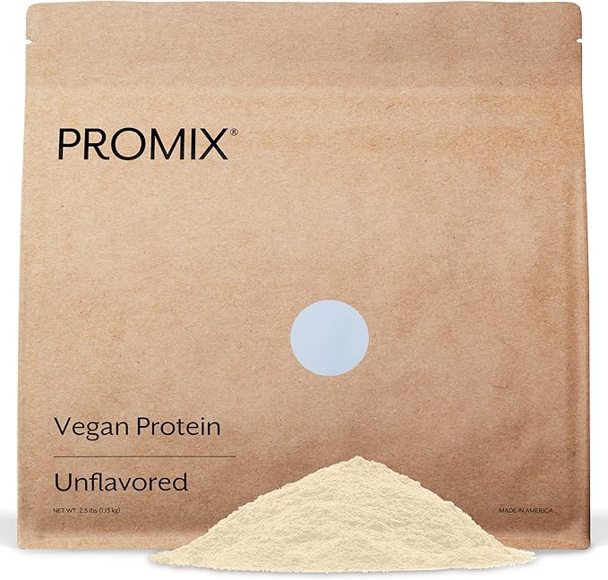 Promix Plant-Based Vegan Protein Powder, Unflavored 2.5lb Bulk B-12 -