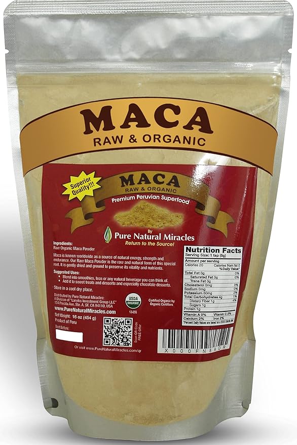 Maca Root Powder Organic 16 oz