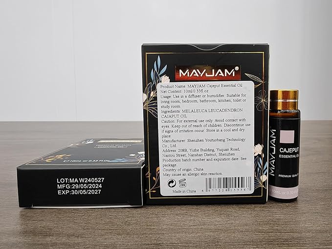 Cajeput Essential Oil, MAYJAM 10ML/0.33FL.OZ Premium Cajeput Oils for Soap Candle Making, Diffuser, Bedroom, Living Room, Office