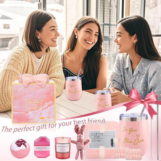 Birthday Gifts for Women, Get Well Soon Gifts, Luxury Spa Gift Basket for Mom, Wife, Sister, Friend, Self Care Package for Her with Relaxing Bath Essentials, Perfect for Mother's Day, Birthday