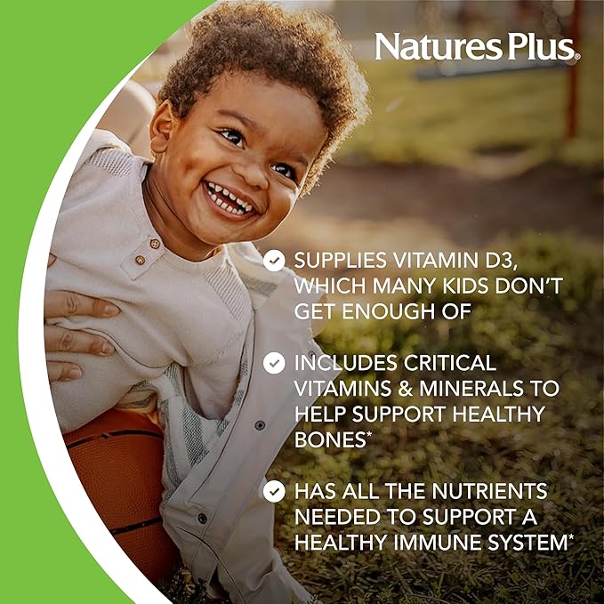 Natures Plus Animal Parade Source of Life Children's Liquid Multivitamin - Tropical Berry Flavor - 30 fl oz - Whole Food Supplement - Vegetarian, Gluten-Free - 60 Servings