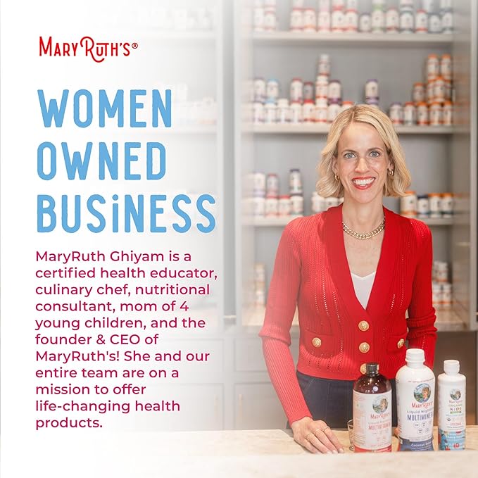 MaryRuth Organics Multivitamin for Women 40 | Womens Multivitamin Liposomal | Immune Support Supplement | Energy Supplements & Sleep Aid | Methylated Multivitamin | Vegan | Sugar Free | 14 Servings