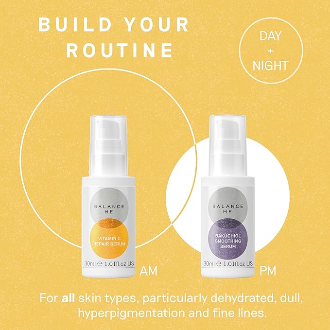 Balance Me Vitamin C Repair Serum, With Hyaluronic Acid, Reduce Age Spots & Hyperpigmentation, Anti-Ageing & Hydrating Face Serum – 100% Natural, Vegan & Cruelty Free, Made in UK, 1.01 Fl Oz