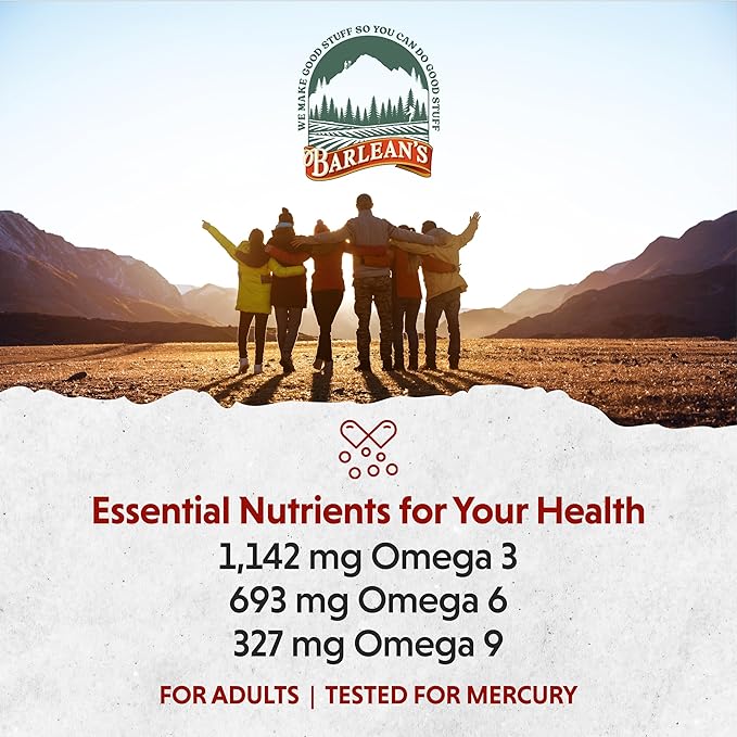 Barlean's Total Omega 3 6 9 1,000 mg 90 Count
