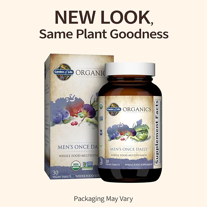 Garden of Life Organics Multivitamin for Men 30 Count