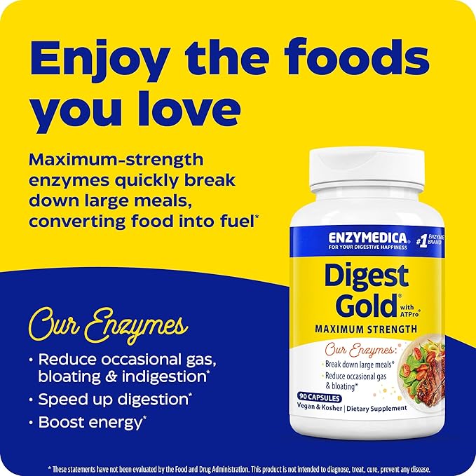 Enzymedica Digest Gold + ATPro, Maximum 90 Count