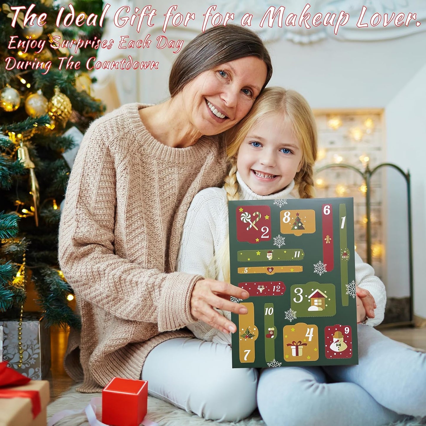Makeup Advent Calendar 2025, 12 Days Christmas Makeup Gift Set for Women & Teens, Makeup Set Christmas Countdown Calendar, Make up Set for Girls, Holiday Surprise Make Up Kit for Women Full Kit