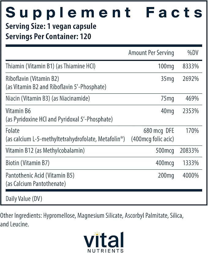 Vital Nutrients Vitamin B-Complex 120 Capsules