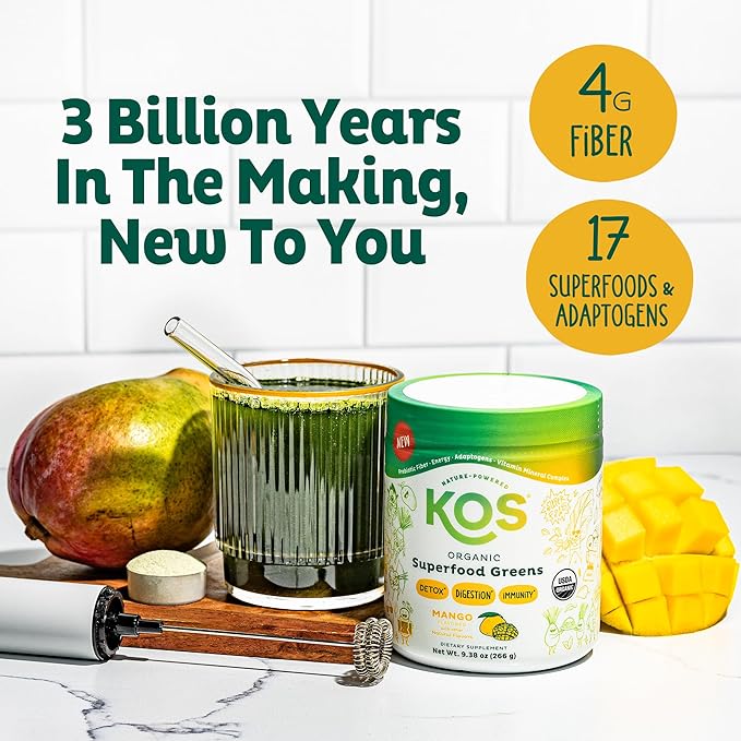 KOS Organic Superfood Greens Powder 28 Servings