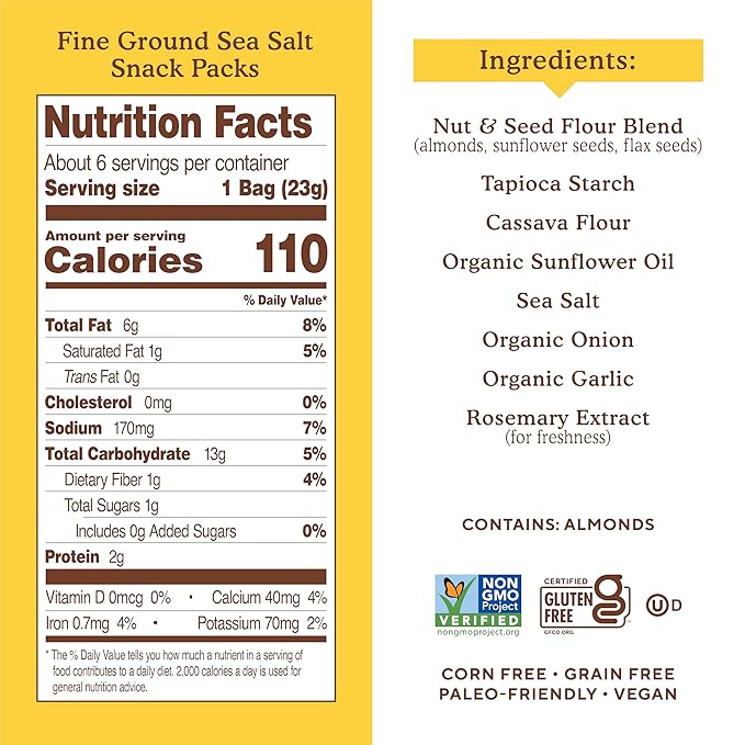 Simple Mills Almond Flour Crackers, Fine 4.9 Ounce 1)