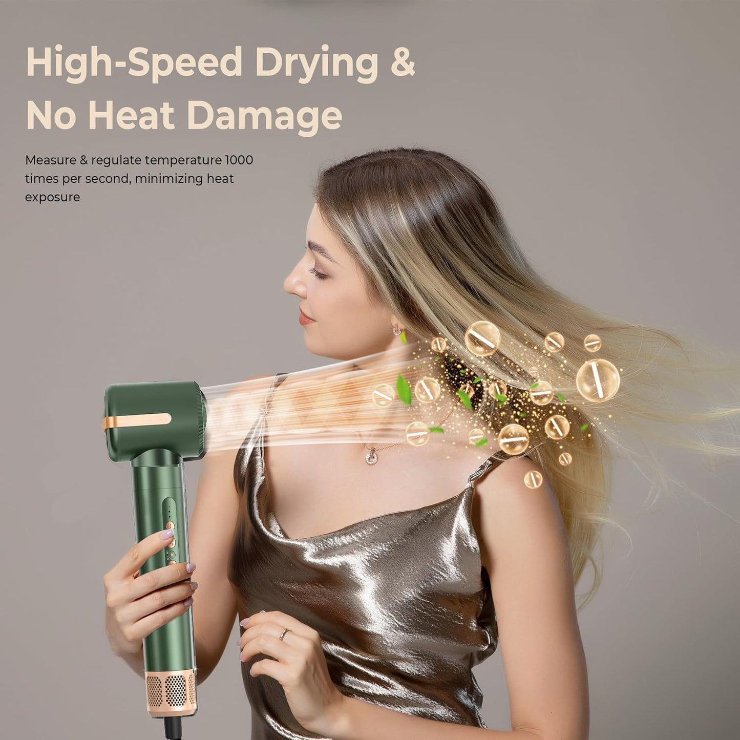 7 in ONE Hair Dryer Brush, Powerful Blow Dryer Brush with Air Curler for Hair, Brush Blow Dryer with Diffuser, Ionic Hot Air Brush Fast Dry, Volumize, Curls, Straight, Hair Styling Tools 100-120V