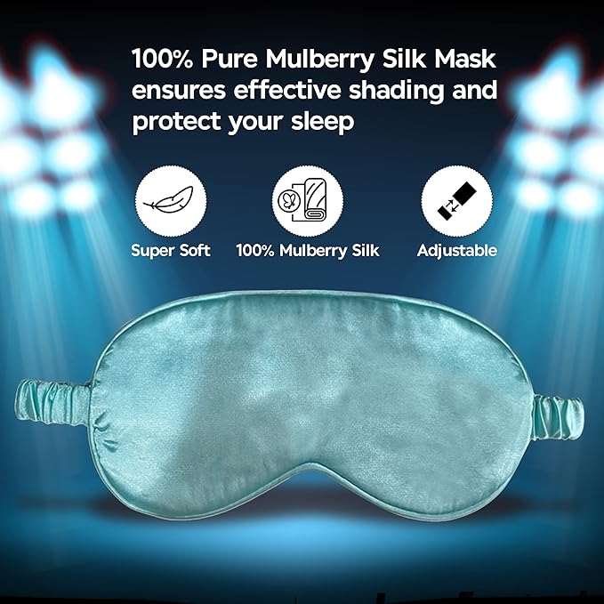 Le Luxe Silk Sleep Mask (Luxury Silk Sleep Mask, Made with 100% Real Natural Pure Silk Eye - Eye Cover - Eye Mask - Anti Aging - Skin Care - Ultra Soft - Light & Comfy (Pink)