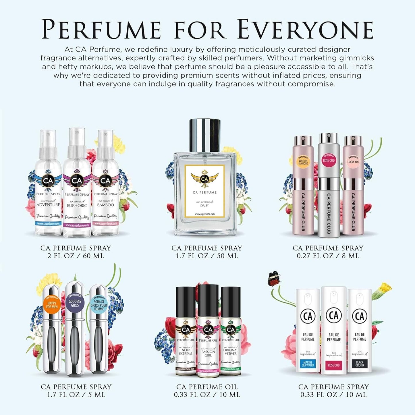 CA Perfume Impression of Delina Perfume For Women Replica Version Fragrance Dupes Eau de Parfums Spray Bottle 1.7 Fl Oz/50ml-X1