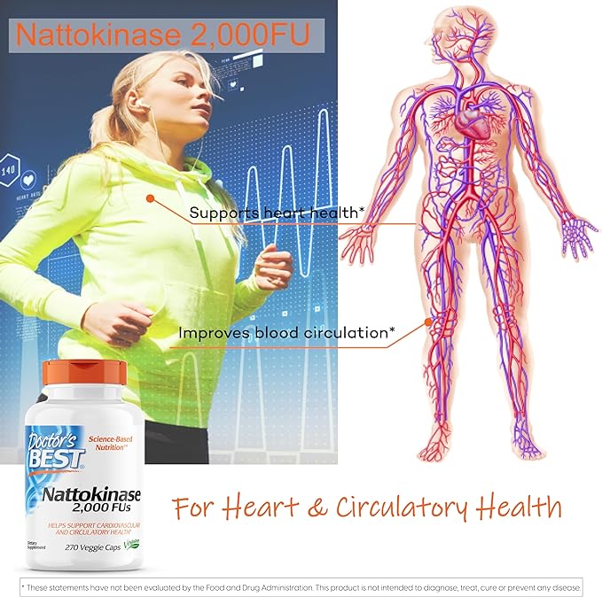 Doctor's Best Nattokinase, Non-GMO, Vegan, Gluten 270 Veggie