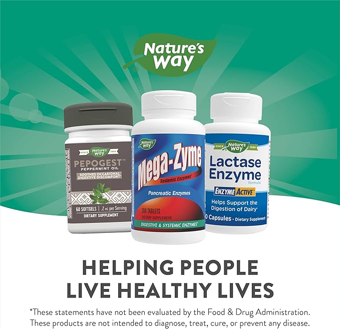 Nature's Way Mega-Zyme, Pancreatic & Systemic 200 Tablets