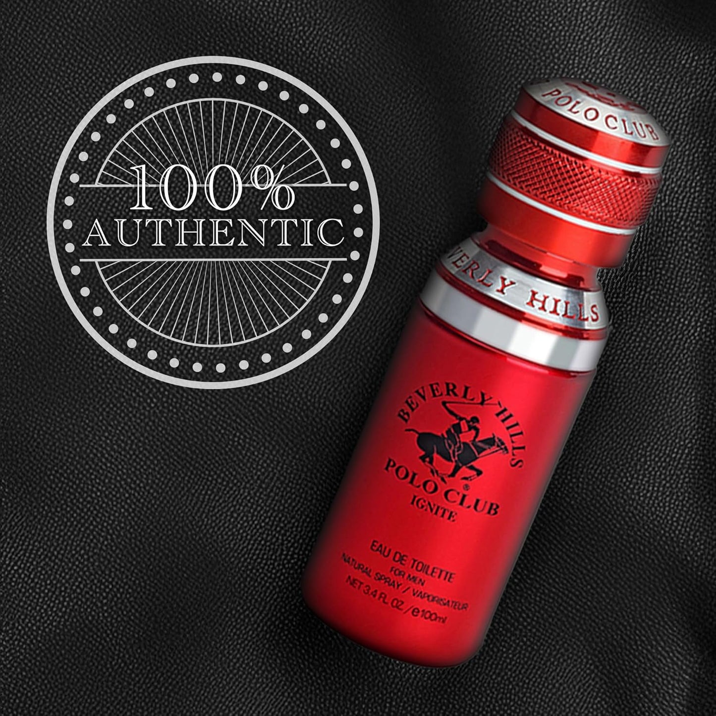Beverly Hills Polo Club IGNITE - Cologne for Men with Notes of Vanilla, Cacao, Patchouli & Orchid - Sweet Floral Sexy Fragrance Scent - Eau De Toilette Spray 3.40fl.oz / 100ml