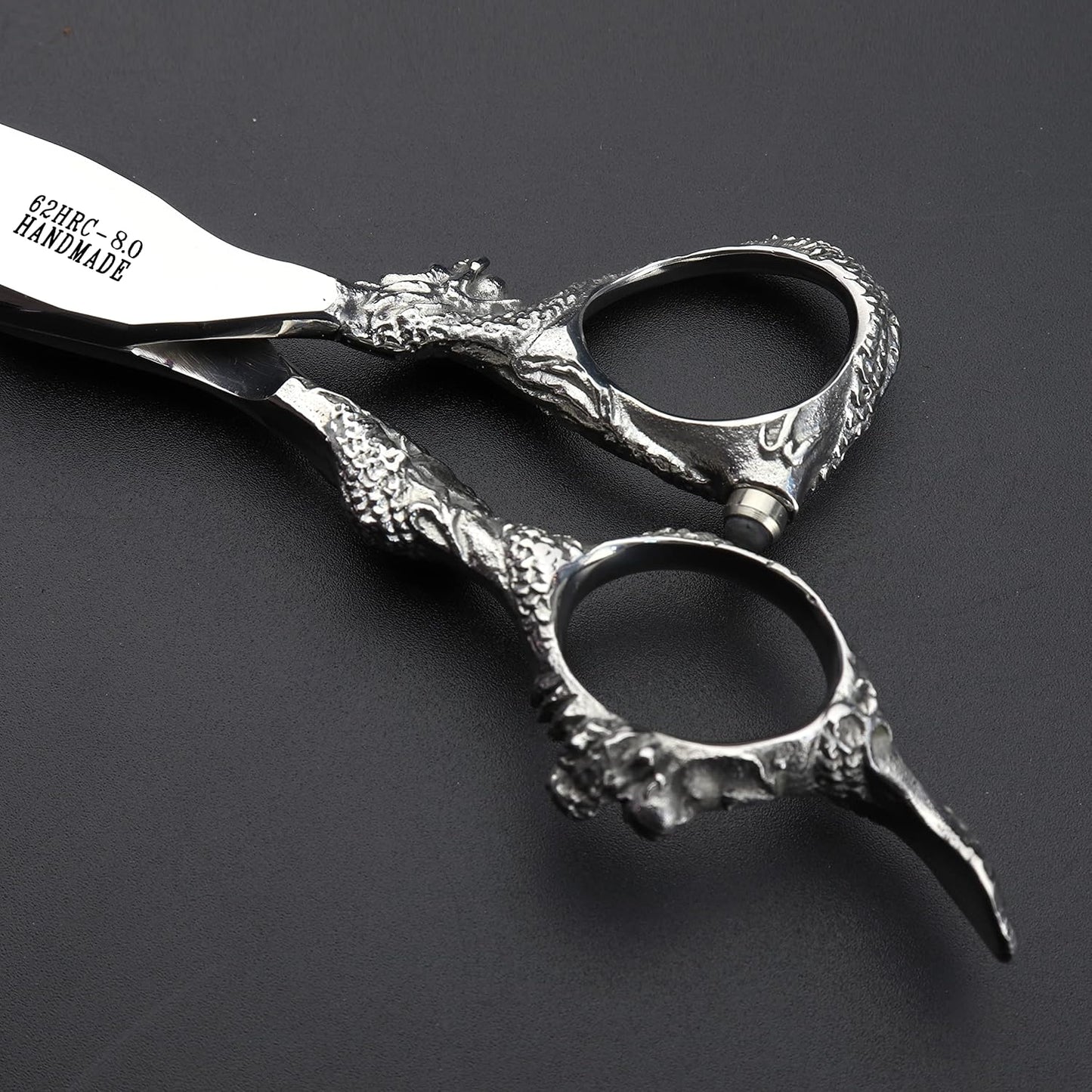 7" 7.5" 8"9" Professional Hairdressing Scissors Barber Salon Hair Cutting Dragon Shears (Large). (8 inch)