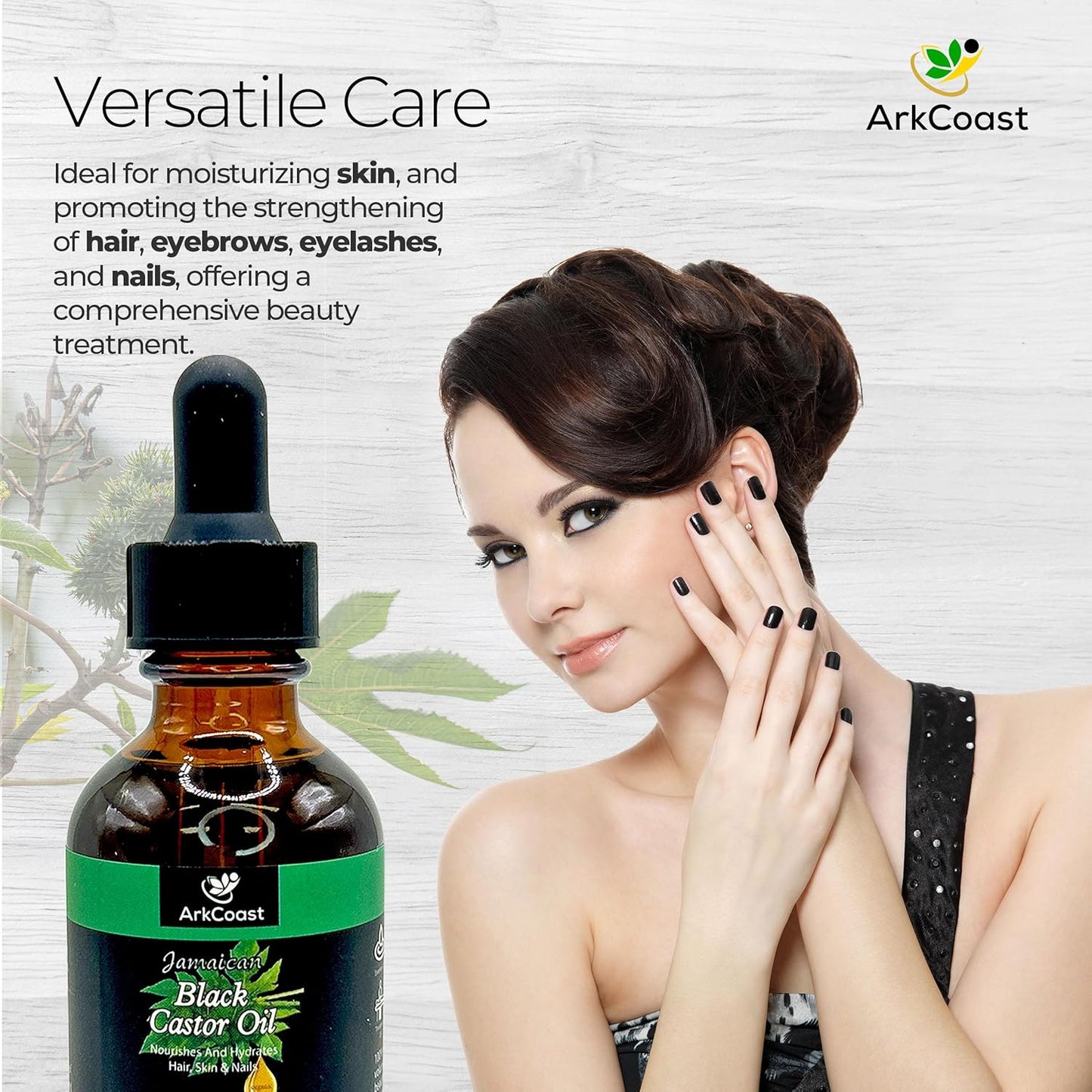 Jamaican Black Castor Oil - Pure Cold-Pressed for Hair, Eyebrows, Eyelashes, Skin, and Nail Care - Silicone-Free, Cruelty-Free, 100% Pure - Moisturizing and Nourishing, 8 oz (Pack of 2)