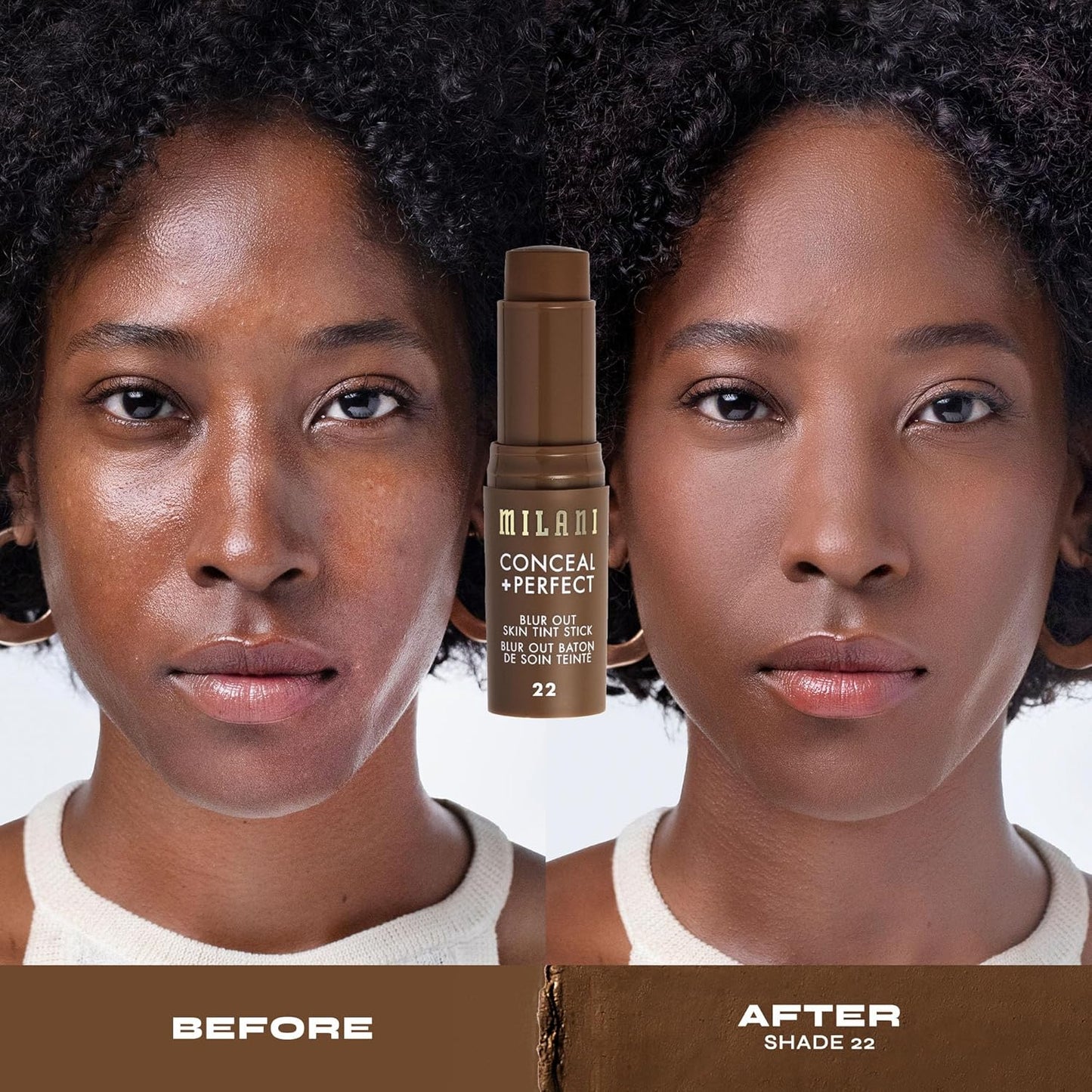 Milani Conceal + Perfect - Skin Tint Stick, Blur Out Tinted Moisturizer Makeup, Shade 22