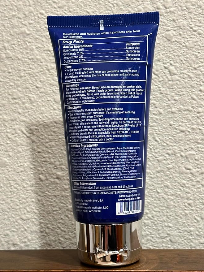 Trilipiderm 3oz TSA Travel Size 6-Pack All-Body Moisturizer with SPF 30 for Body, Face, Hands, & Feet