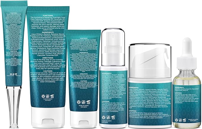 Skin Care Set for Teens Womens,Anti-Aging Deeply Hydrates Repairs Skincare Gift Set for All Skin,Facial Skin Care Products Routine Kit Christmas Beauty Gift Set for Women Stocking Stuffers