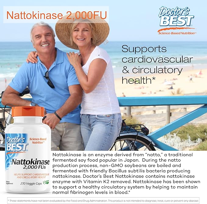 Doctor's Best Nattokinase, Non-GMO, Vegan, Gluten 270 Veggie