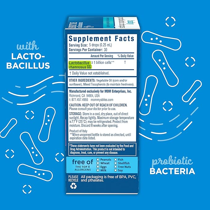 Mommy's Bliss Baby Probiotic Drops, Daily 0.34 Fl (30 Servings)