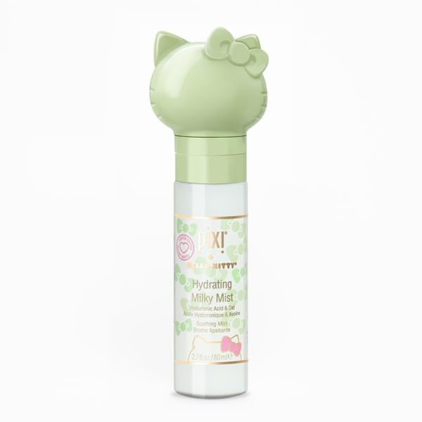 Pixi Beauty + Hello Kitty Milky Mist 2.70 Fl Oz | Hydrating Moisturizer for Dry Skin | Infused with Hyaluronic Acid