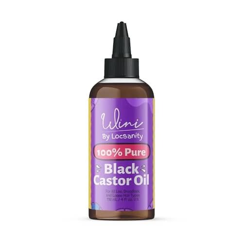 Locsanity Wini Pure 100% Jamaican Black Castor Oil Organic Cold-Pressed | Non-GMO | Unscented - 4 fl oz: Moisturizing Face & Hair Oil for Growth, Skin Care, Strengthening, & Nourishing