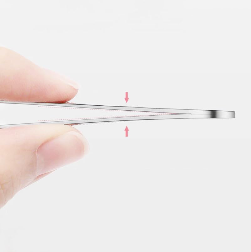 (3 Pack) Slant Tweezers - Precision Stainless Steel Slant Tip Tweezers Hair Plucker for Hair and Eyebrows Personal Care (Silver Tone)