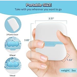 Ice Roller for Face and Eye Mini Portable Cool Facial Roller Personal Skin Care Tools with 2 in 1 Roller and Carry Case to Reduce Puffiness and Relief Migraine, Pain. Women Mother Gift (Blue)