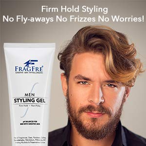 "FRAGFRE Hair Styling Gel, 8 fl oz, Extra Hold, Non Toxic & Flaky, Alcohol Free, Unscented, Color Safe, Provides Strong Firm Hold, No Residue, For Men and Women"