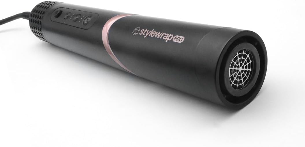 SRILabs StyleWrap Pro 7-in-1 Coanda Air Hair Multi Styler Dryer Brush with Negative Ions, Lighter and Foldable Design, Quiet Brushless Motor, Aviation-Grade Aluminum, Memory Function