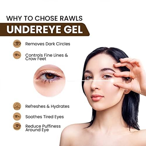 Under Eye Gel – Reduces Puffiness, Dark Circles & Eye Bags – With Hyaluronic Acid, Niacinamide & Marine Botanicals – Lightweight, Fast-Absorbing, Oil-Free Formula
