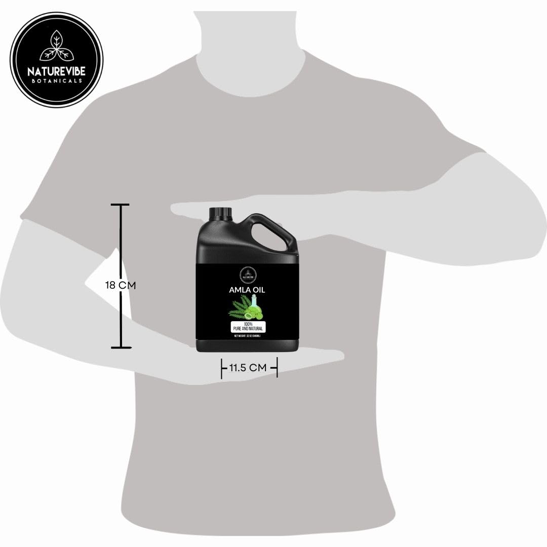 Naturevibe Botanicals Amla Oil 32 Ounces | 100% Pure and Natural | Great for Skin Care and Hair Care