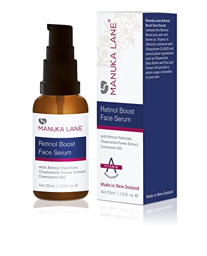 Retinol Boost Serum for Face and Neck with Collagen, Shea Butter & Chamomile Flower Extract | Plant Based Formula | Carefully formulated to keep your skin young and healthy!