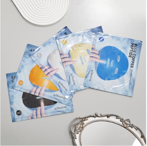 10 Pack Collagen Hydrating Face Masks, 24K Gold Face Sheet Mask, Astaxanthin Facial Mask, Blue Copper Collagen Skin Care Premium Facial Sheet Patch for Moisturizing, Best choice for Christmas Gifts