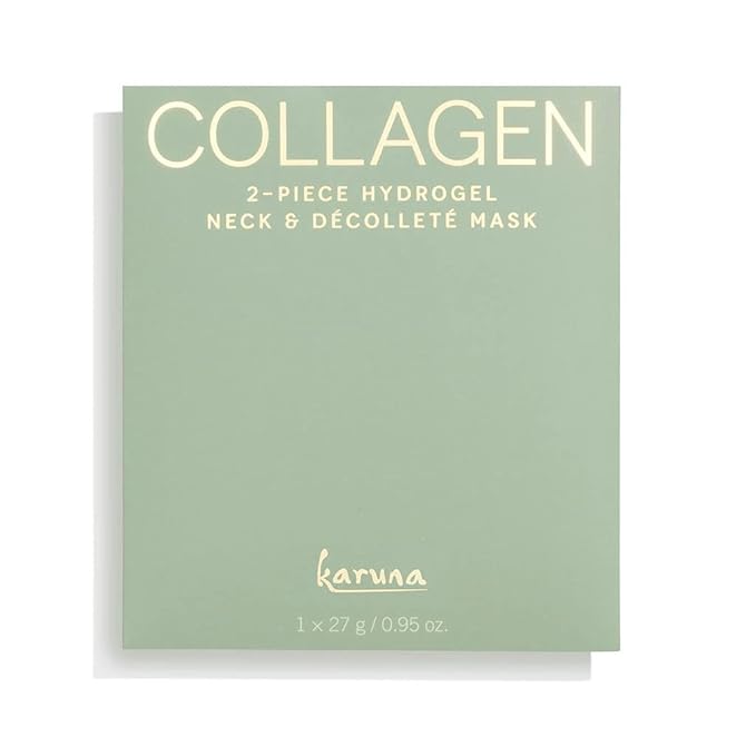 Karuna Skin - COLLAGEN Decollete & Neck Hydrogel Mask, 2-Piece Deeply Moisturizing Wrinkle Patches, Age-Defying, Hydrating & Rejuvenating, Targets Fine Lines & Wrinkles, 1 Pack