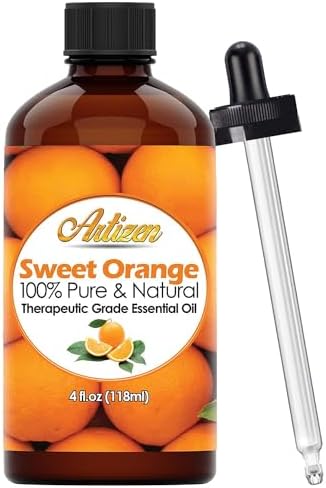 Artizen 4oz Oils - Sweet Orange Essential Oil - 4 Fluid Ounces