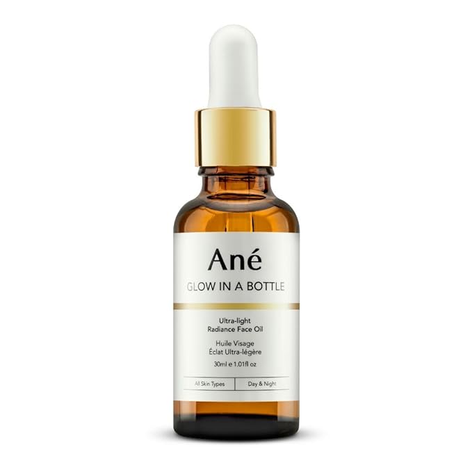Ané Glow in a Bottle Anti-Ageing Vegan Facial Oil for All Skin Types - 100% Natural Plant Oils including Argan, Grapeseed and Squalane
