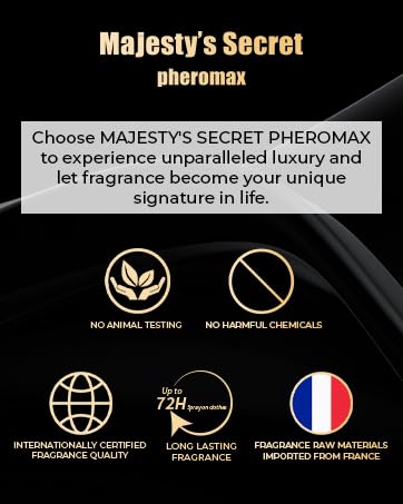 MAJESTY'S SECRET PHEROMAX Cologne for Men – 3.4 fl oz Eau De Parfum Spray, Long Lasting Premium Men’s Cologne with Masculine Scent, Luxury Gift for Boyfriend, Husband, or Dad (TAN Never Land)