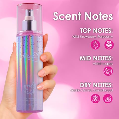 CANDIE'S Berry Musk Fragrance Mist - Sweet, Long-Lasting Perfume for Women, Luxurious All-Day Freshness, Ideal Body Cologne for Ladies, Feminine Scent, Lasts All Day, Must-Have Fragrance, 8.4 fl oz