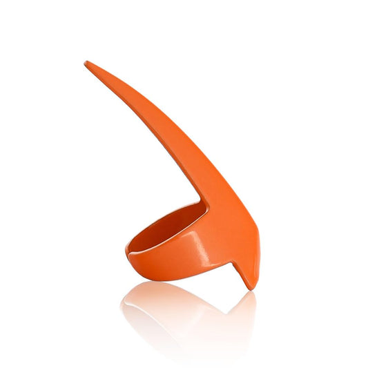 Hair Parting & Sectioning Rings - Stainless Steel Finger Braiding Hair Pick Tools for Durable Dreadlocks Wig, Curling Quick Installation of Remy Human Hair Extensions Hair Styling Tools (1pc, Orange)