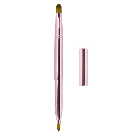 Exquisite Professional Lip Brush Applicators-Retractable Lipstick Brushes- Lipstick Gloss Makeup Brush Tool For Women and Girls (Bright Pink)