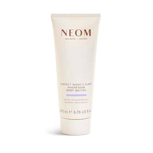 Neom - Magnesium Body Butter | 6.76 Fl Oz (200ml) | Lavender, Chamomile, & Patchouli | Lotion for Sleep with Essential Oils | 100% Natural Fragrances | Nourish & Soften | Signature Sleepy Scent