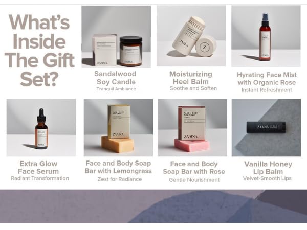 Spa Gift Set for Her - Relaxation Spa Kit for Women Handmade in USA, Luxury Spa Gifts for Women, Spa Gift Basket for Mom, Pampering At Home Bath and Body Self Care Spa Package, Birthday Gifts for Women by ZAAINA