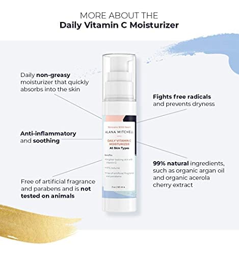 Alana Mitchell Skin Care Set – Anti-Aging Peptide Under Eye Cream + Hyaluronic Acid Serum + Vitamin C Face Moisturizer – Anti Aging Skin Care Kit to Reduce Dark Circles, Fine Lines & Smooth Skin