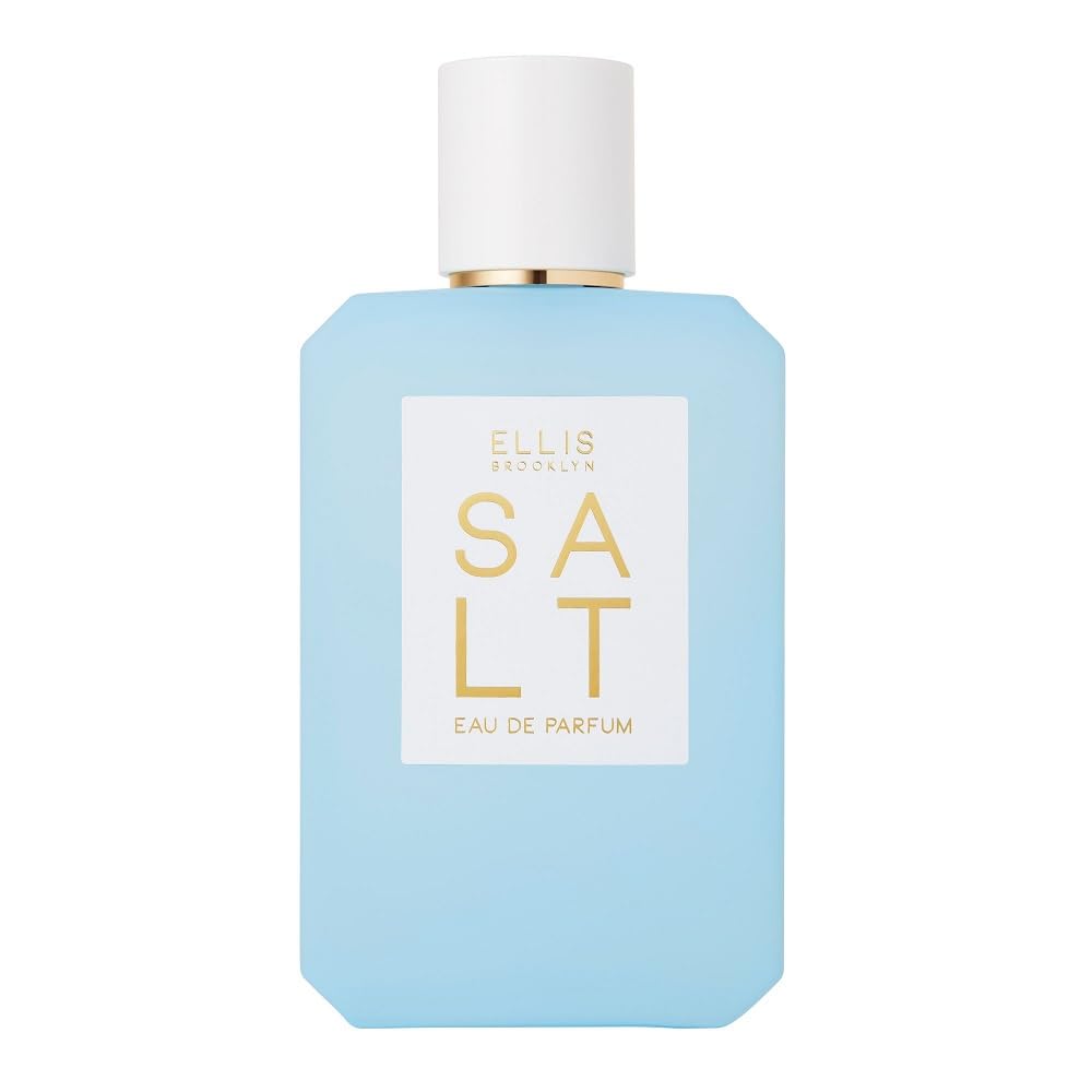 Ellis Brooklyn Salt Eau de Parfum, Fragrance with Ambergris, Tahitian Tiare, Ylang Ylang & Sandalwood - Tropical, Sensual Scent for Women - Vegan, Cruelty-Free Paraben-Free, 100ml / 3.4 Fl Oz