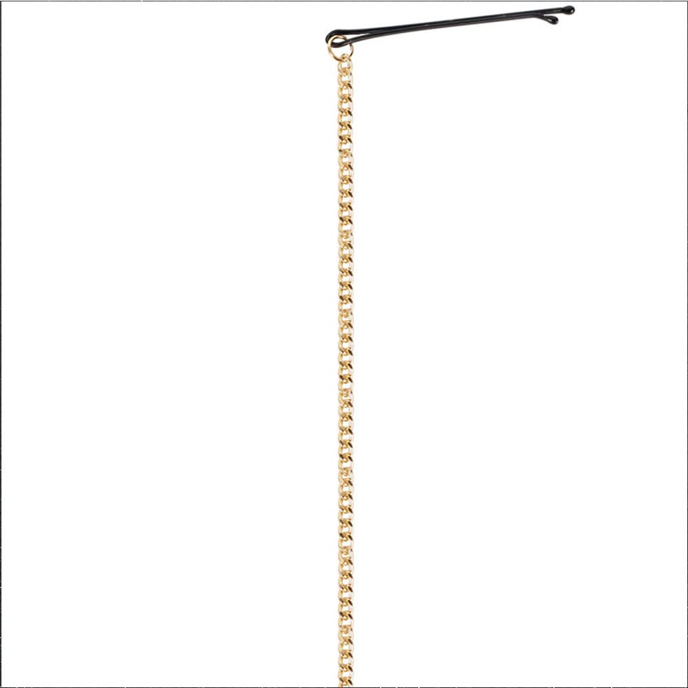 6PCS Dreadlocks Metal Tassel Ponytail Multi-Strand Hair Chain Prom Party Concave styling hair accessories hair extension chain with clip for girls and women(gold)